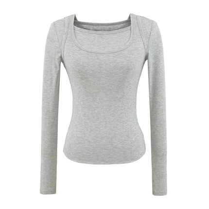 Maglietta a maniche lunghe slim fit per donne