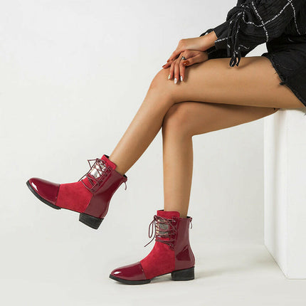 Grozavu's English Style Martin Boots: New Round Toe, Square Heel at €100.99