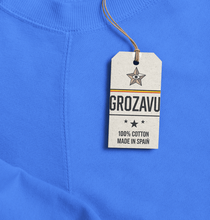A soft, fuzzy sweatshirt with striking prints, ideal for adding a bold touch to casual wear while staying cozy.