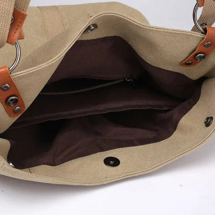 Grozavu's Multifunction Canvas Shoulder Bags: Stylish & Spacious! at €53.99