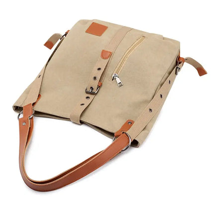 Grozavu's Multifunction Canvas Shoulder Bags: Stylish & Spacious! at €53.99