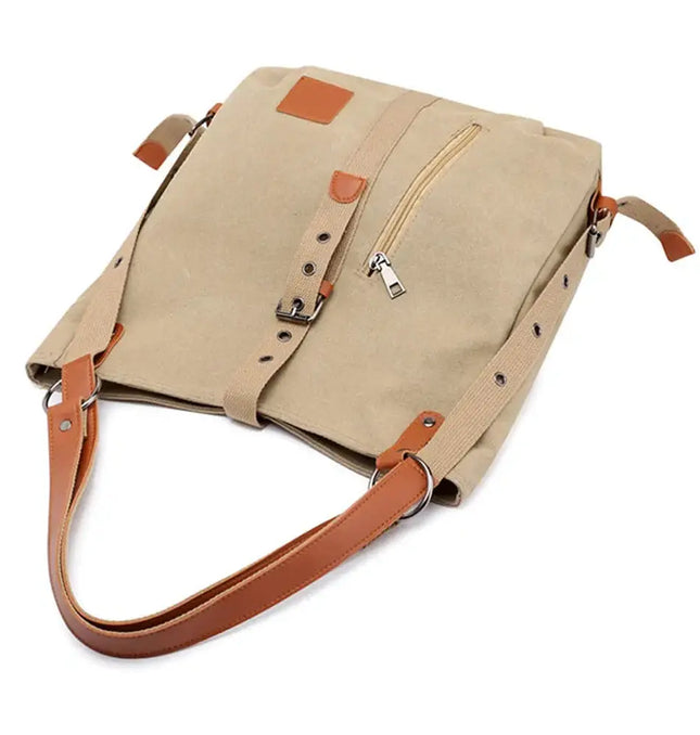 Grozavu's Multifunction Canvas Shoulder Bags: Stylish & Spacious! at €53.99