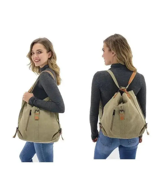 Grozavu's Multifunction Canvas Shoulder Bags: Stylish & Spacious!