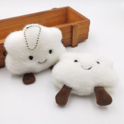 Smiley Cloud Plush Keychain
