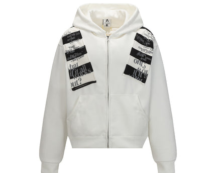 Felpa con cappuccio in stile streetwear con stampa di lettere