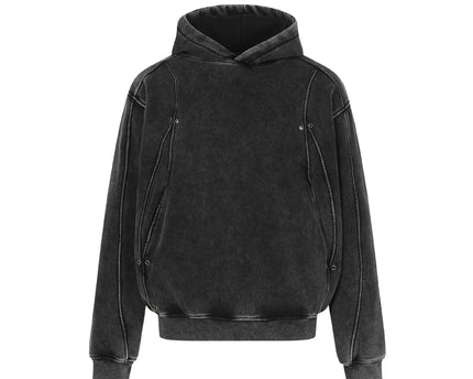 Hanorac cu glugă din fleece căptușit, cu aspect uzat și patchwork, de pe High Street