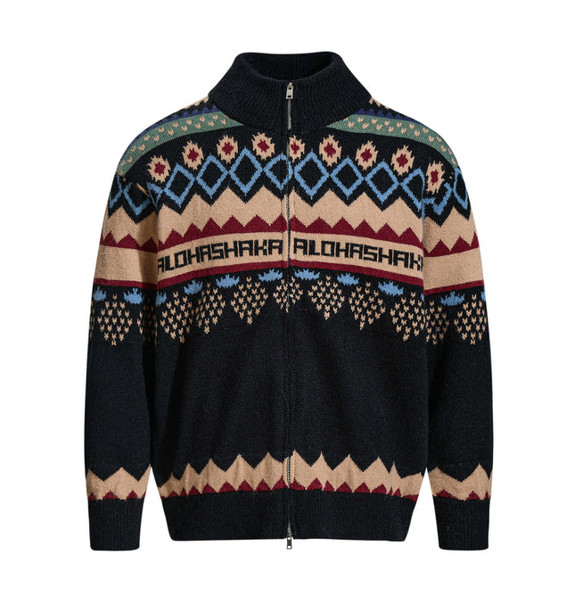 Jacquard Knit Pullover Sweater