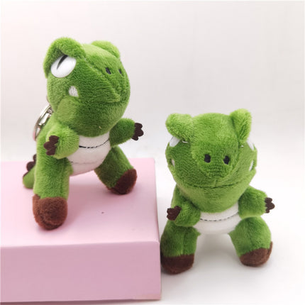 Porte-clés en peluche dinosaure vert
