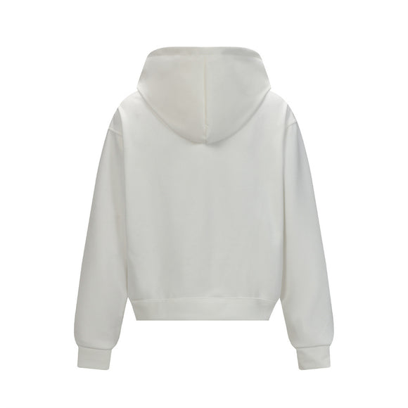 Streetwear Style Men's Hooded Sweatshirt with Letter Print, Open Front, Loose Fit, Casual Outerwear Top