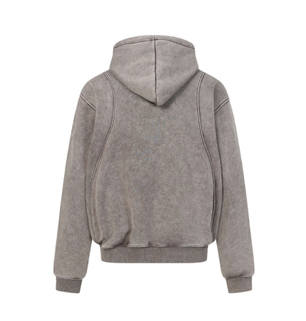 Hoodie Lavé Effiloché - Coupe Ample