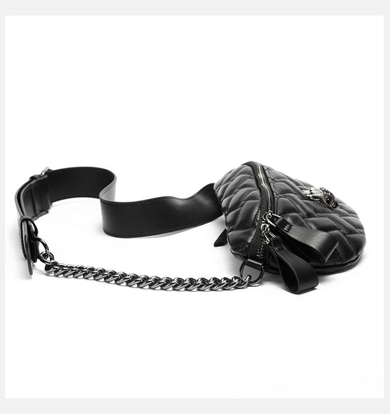 Borsa a spalla a tracolla con testa di aquila