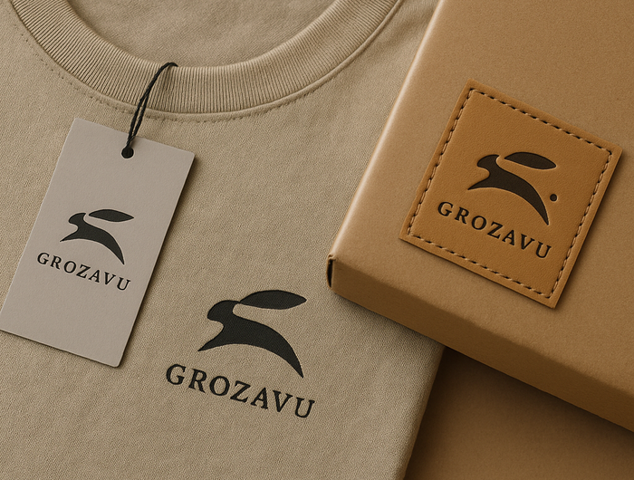High-quality printing process for Grozavu’s signature apparel.