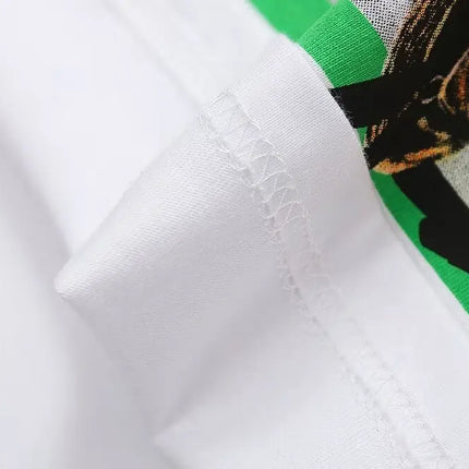 T-shirt en coton à col polo blanc – Coupe ajustée