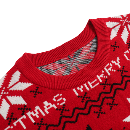 Cozy Christmas Snowflake Sweater – Red