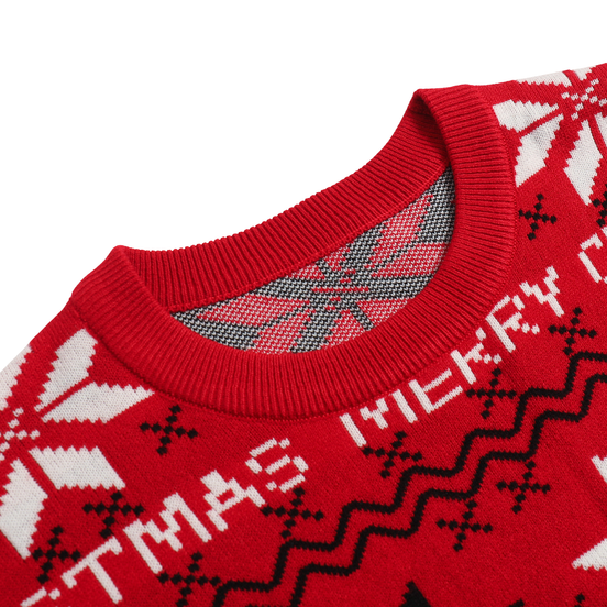 Cozy Christmas Snowflake Sweater – Red