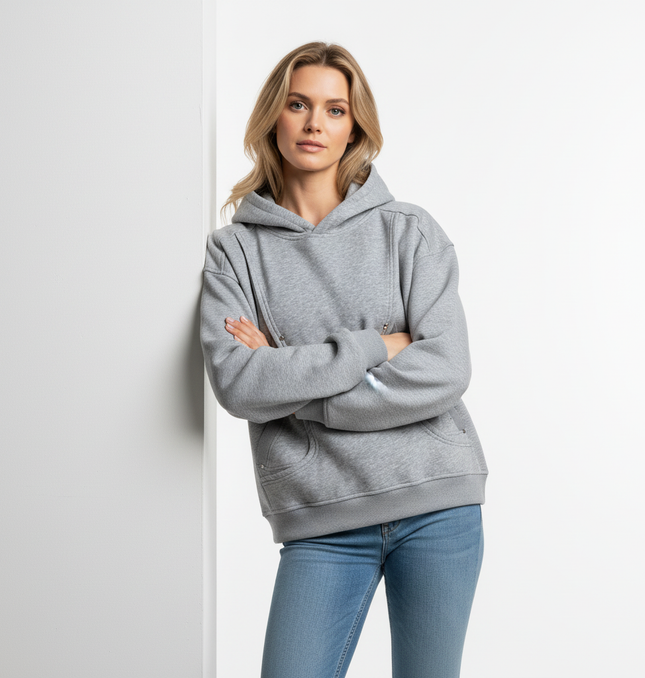 Cotton Loose Fit Hoodie Sweatshirt