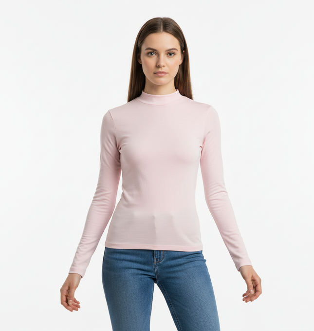 Half High Collar Stretch Top