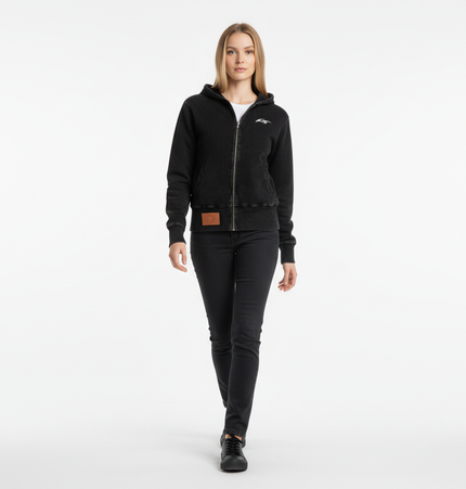 Washed Retro Zip Hooded Jacket – Fitted