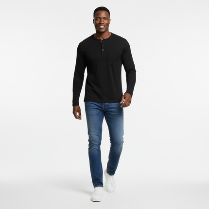 Stand Collar Button Hoodie – Loose Fit