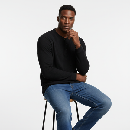 Stand Collar Button Hoodie – Loose Fit