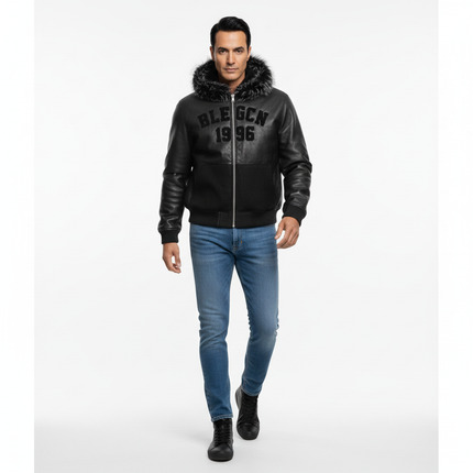 Hooded Fur Collar Jacket – Loose Fit