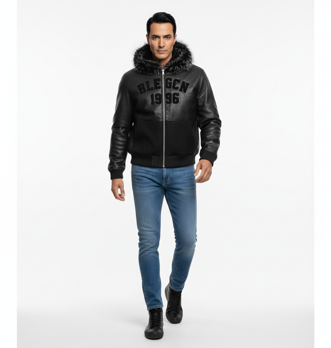 Hooded Fur Collar Jacket – Loose Fit