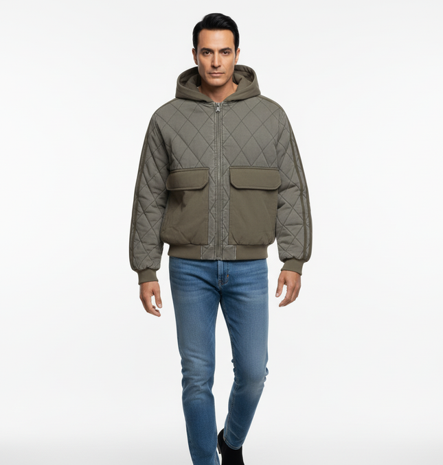 Casual Distressed Zipper Hoodie – Loose Fit