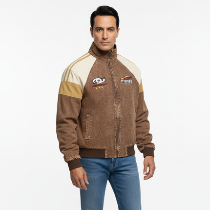 Distressed Letter Jacket –  Loose Fit