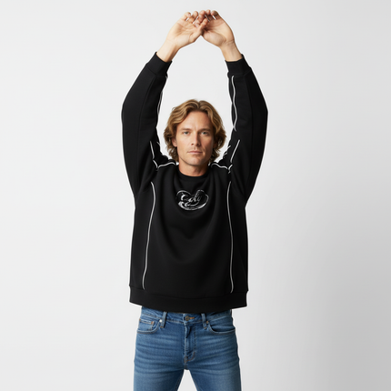 Embroidered Distressed Sweatshirt