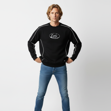 Embroidered Distressed Sweatshirt