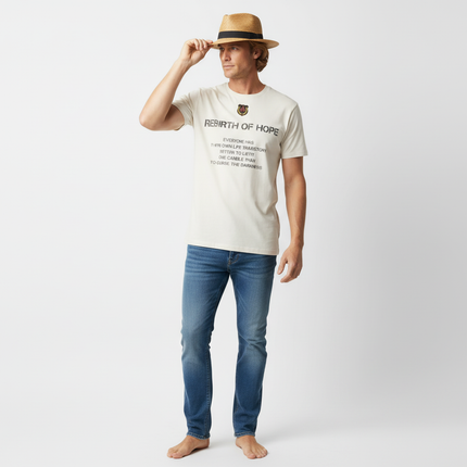 Retro Washed Badge Letter TShirt – Loose Fit