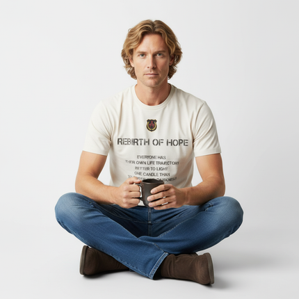 Retro Washed Badge Letter TShirt – Loose Fit