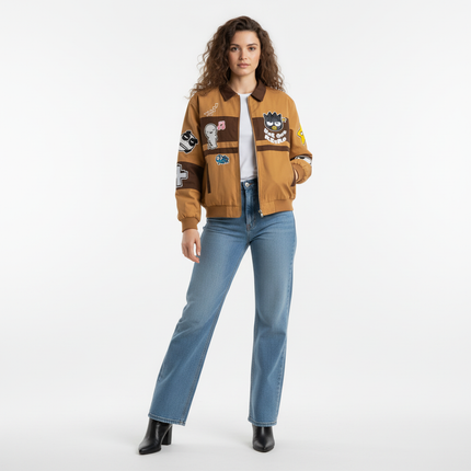 Cartoon Embroidery Patchwork Jacket