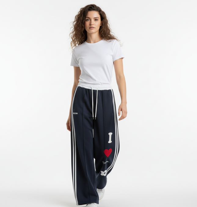Towel Embroidery Heart Sweatpants