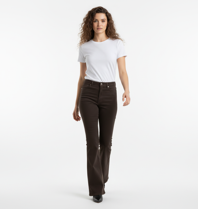 Retro Low Waist Flared Denim Pants