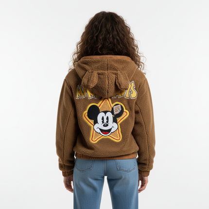 Cartoon Embroidery Shearling Jacket