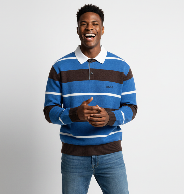 Casual Two-Piece Knitwear with Collar