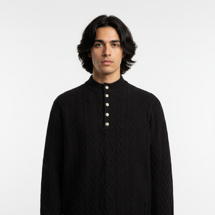 Loose Fit Knit Crewneck Sweater