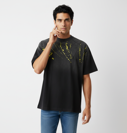 Retro Splatter Print TShirt – Loose Fit