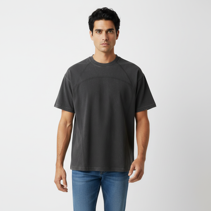 Retro Washed Letter Print TShirt – Loose Fit