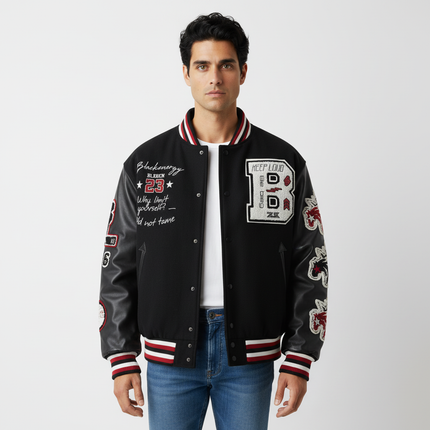 Heavy Embroidery Baseball Jacket – Thick Fit