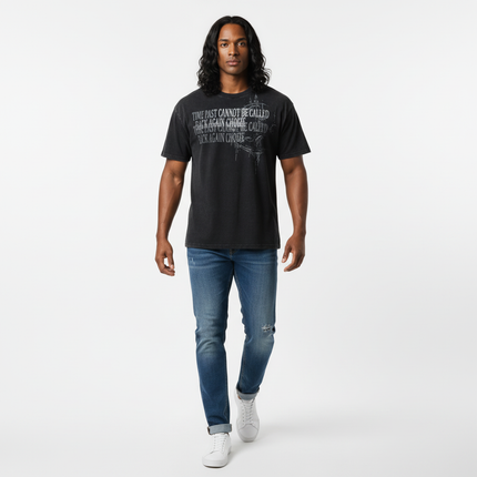 Retro Washed Castle Letter TShirt – Loose Fit