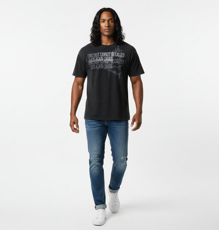 Retro Washed Castle Letter TShirt – Loose Fit