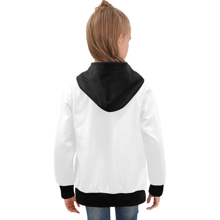 Mädchen Weißer Hoodie – Grozavu Classic Edition