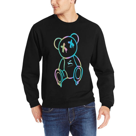 Suéter Gráfico Negro – Grozavu Neon Bear Edition