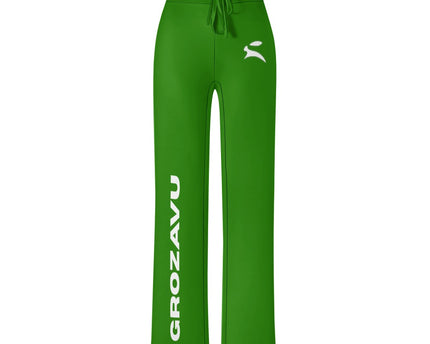 Green Wide-Leg Pants – Grozavu Street Edition