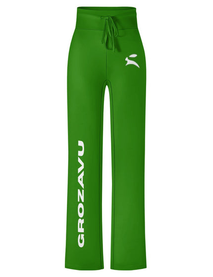 Green Wide-Leg Pants – Grozavu Street Edition