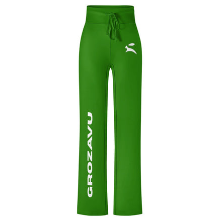 Green Wide-Leg Pants – Grozavu Street Edition