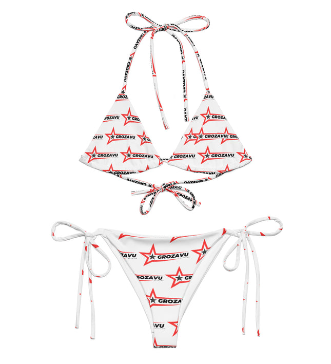 Eco-Friendly All-Over Print String Bikini