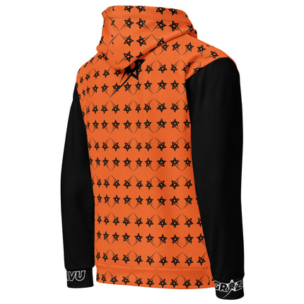 Vibrant Edge: Men’s Bold Orange Hoodie – Grave Streetwear Comfort & Style